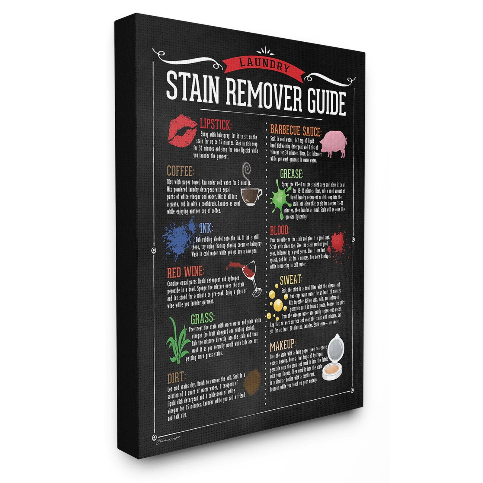 The Stupell Home Decor Collection Laundry Stain Remover Guide Wall Art