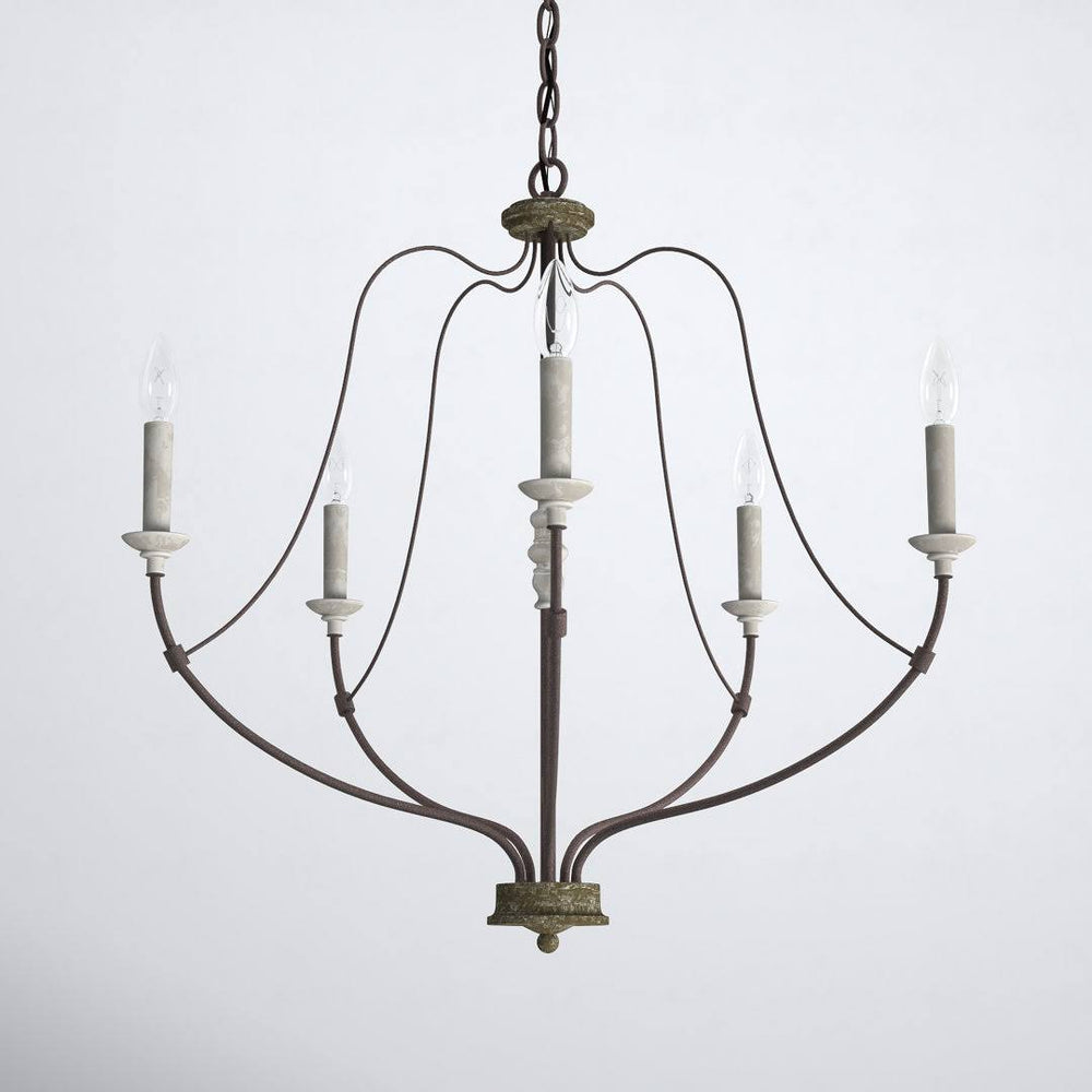 Shoshanna 5 - Light Candle Style Classic Chandelier