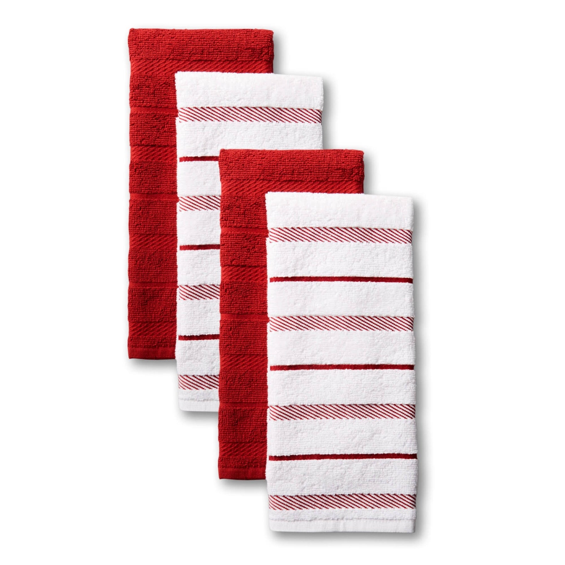 KitchenAid Albany Kitchen Towel, Set of 4 - Passion Red