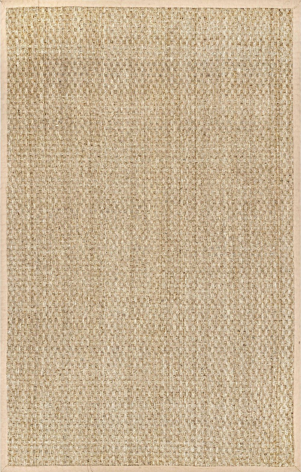nuLOOM Hesse Checker Weave Seagrass Area Rug, 3' x 5', Natural