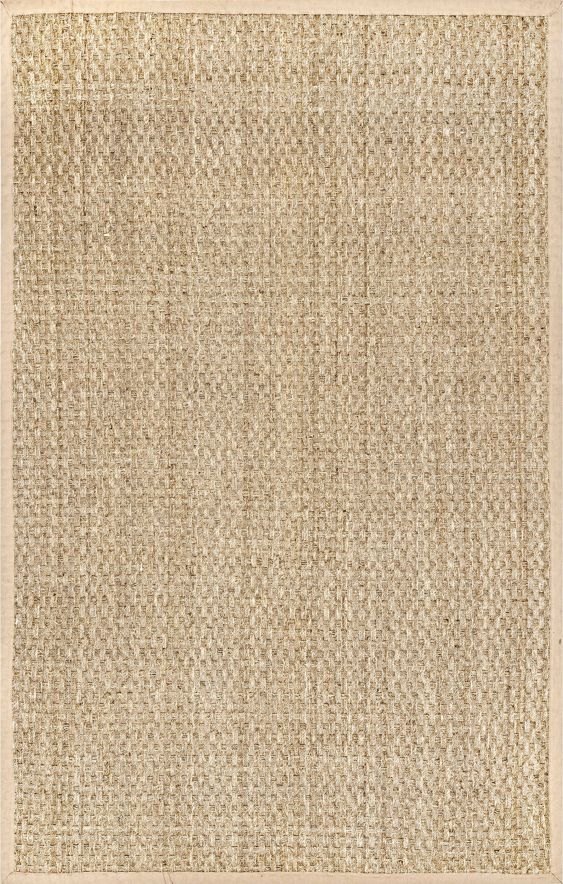 nuLOOM Hesse Checker Weave Seagrass Area Rug, 3' x 5', Natural