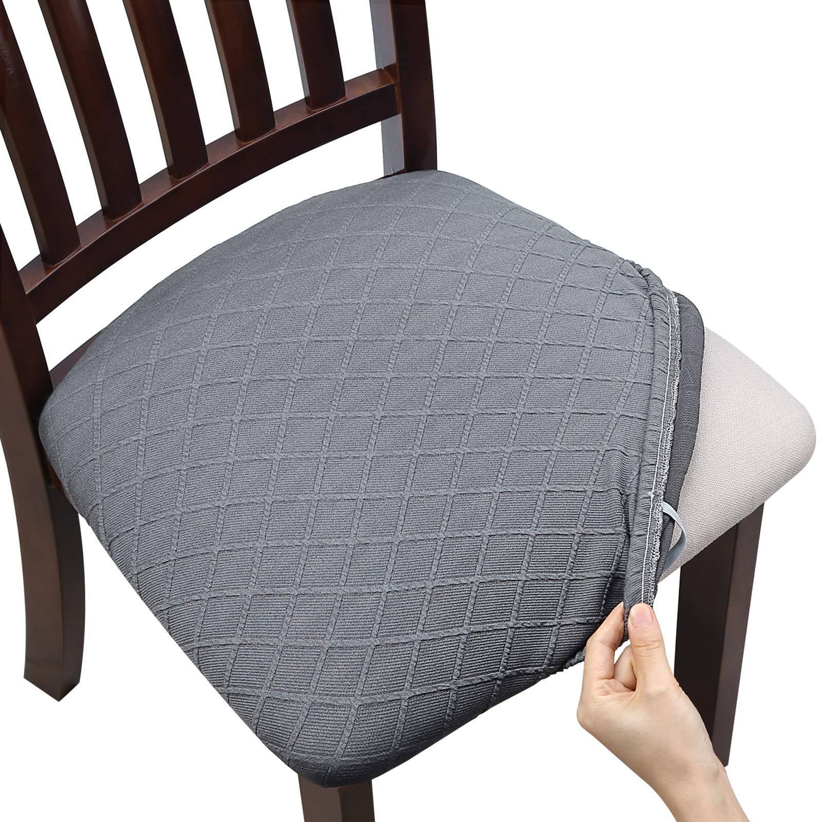 Fuloon 2 Pack Stretch Jacquard Chair Seat Covers Removable Washable A